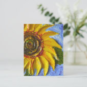 Carte postale Sunflower jaune (Debout devant)