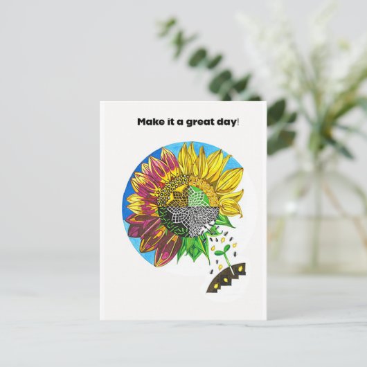 Carte Postale Sunflower Joy (Debout devant)