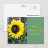 Carte Postale Sunflower large yellow (Devant / Derrière)