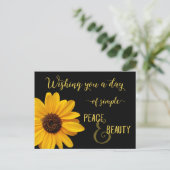 Carte Postale Sunflower Peace & Beauty (Debout devant)