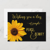 Carte Postale Sunflower Peace & Beauty (Devant / Derrière)