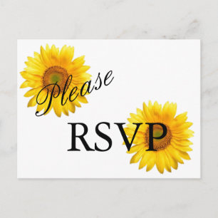 Carte postale Sunflower RSVP