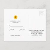 Carte postale Sunflower RSVP (Dos)