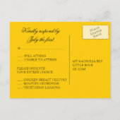 Carte postale Sunflower RSVP (Dos)