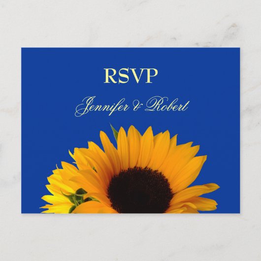 Carte postale Sunflower RSVP (Devant)