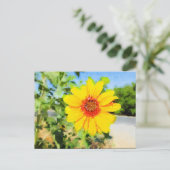 Carte postale Sunflower Watercolor (Debout devant)