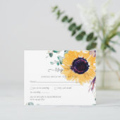 Carte Postale Sunflowers Eucalyptus Mariage de verdure (Debout devant)