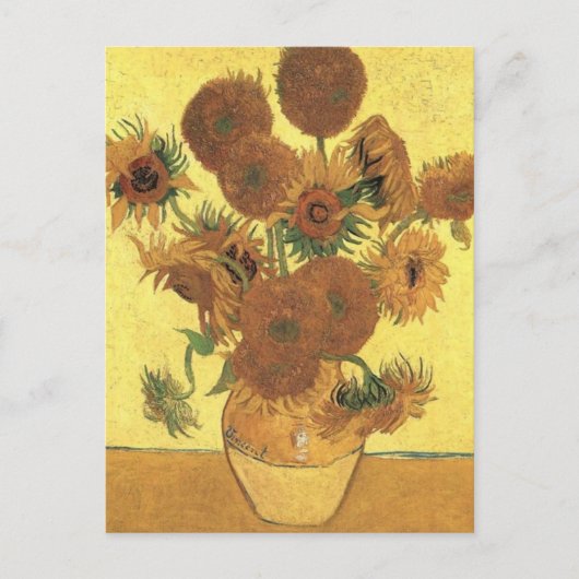 Carte Postale Sunflowers par Van Gogh (Devant)