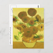 Carte Postale Sunflowers Par Vincent Van Gogh (Devant / Derrière)