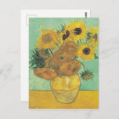 Carte Postale Sunflowers par Vincent Van Gogh (Devant / Derrière)