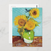 Carte Postale Sunflowers Vincent van Gogh (Devant / Derrière)