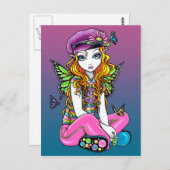Carte postale "Sunny" Candead Butfly Rainbow Fairy (Devant / Derrière)