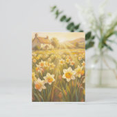 Carte Postale Sunny Daffodils - Pastel Painting Style Art (Debout devant)