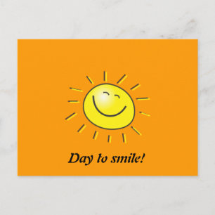 Carte Postale Sunny, smiling sun, Day to smile !