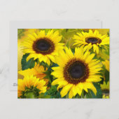 Carte postale Sunny Sunflower (Devant / Derrière)