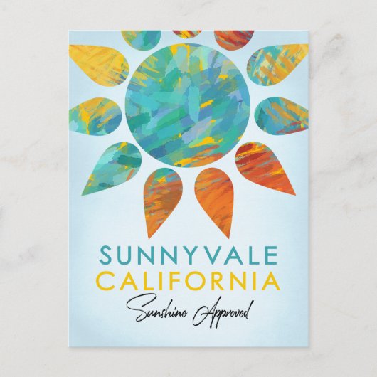 Carte Postale Sunnyvale California Sunshine Travel (Devant)