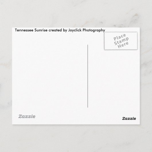 Carte postale Sunrise (Dos)