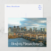 Carte Postale Sunrise Boston Massachusetts Skyline - USA (Devant / Derrière)