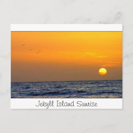 Carte Postale Sunrise de Jekyll Island (Devant)
