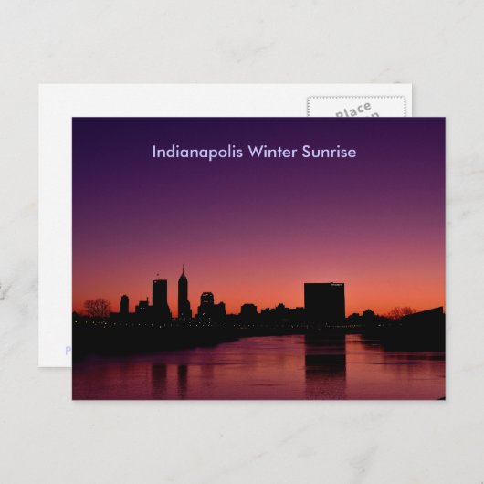 Carte Postale Sunrise d'Indianapolis (Devant / Derrière)