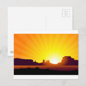 Carte Postale Sunrise du désert (Devant / Derrière)