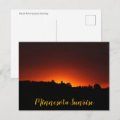 Carte postale Sunrise du Minnesota (Devant / Derrière)