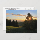 Carte Postale Sunrise du Vermont (Devant / Derrière)