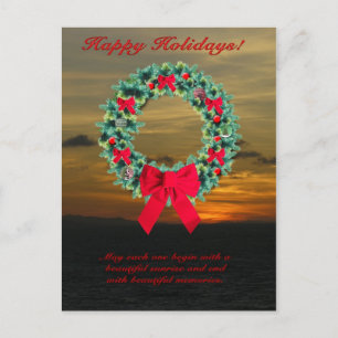 Carte postale Sunrise Happy Holidays