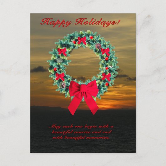 Carte postale Sunrise Happy Holidays (Devant)