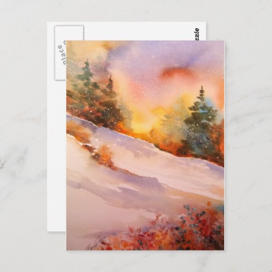 Carte postale Sunrise Hiver Pennsylvanie (Devant / Derrière)