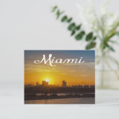 Carte Postale Sunrise Miami Skyline, Floride - États-Unis (Debout devant)