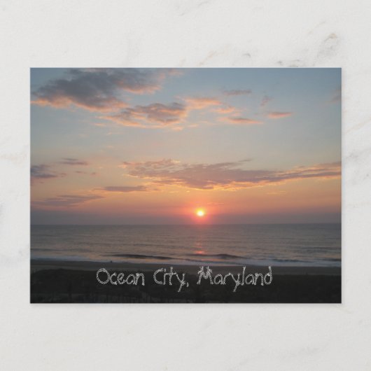 Carte Postale "Sunrise - Ocean City, Maryland" (Devant)