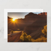 Carte Postale Sunrise Over a Canyon Postcard (Devant / Derrière)