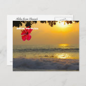 Carte Postale Sunset Aloha d'Hawaii (Devant / Derrière)