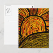 Carte postale Sunset Art d'automne (Devant / Derrière)