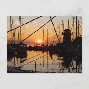 Carte Postale Sunset Bagenkop Harbour, Langeland, Danemark