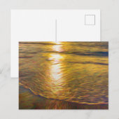 Carte Postale Sunset Beach Art Abstrait (Devant / Derrière)