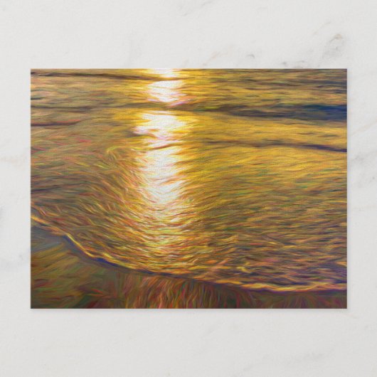 Carte Postale Sunset Beach Art Abstrait (Devant)