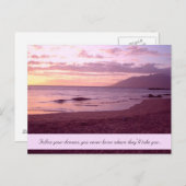 Carte Postale Sunset Beach avec Dream (Devant / Derrière)