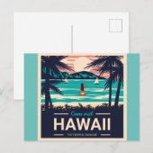 Carte Postale Sunset Beach Hawaii (Devant / Derrière)