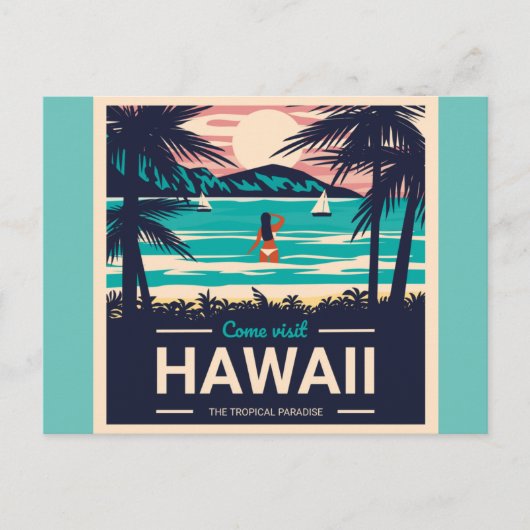 Carte Postale Sunset Beach Hawaii (Devant)