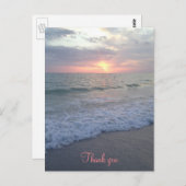 Carte postale Sunset Beach Merci (Devant / Derrière)