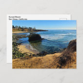 Carte postale Sunset Beach, San Diego, CA (Devant / Derrière)