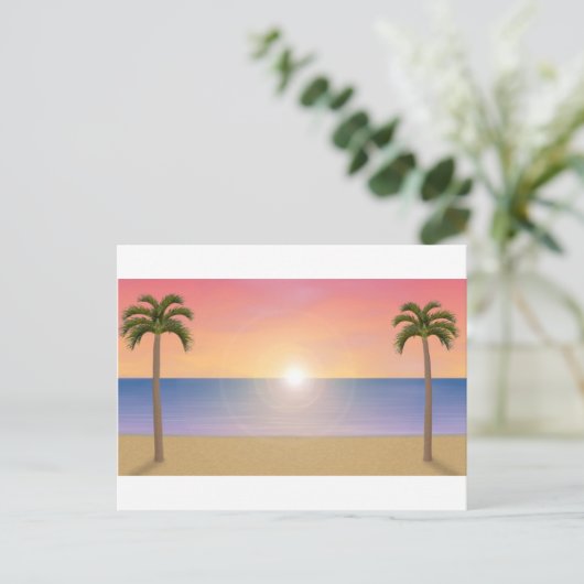 Carte Postale Sunset Beach Scene : (Debout devant)