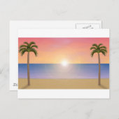 Carte Postale Sunset Beach Scene : (Devant / Derrière)