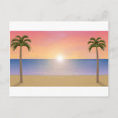Carte Postale Sunset Beach Scene : (Devant)