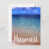 Carte Postale Sunset Beach sur Oahu Hawaii (Devant / Derrière)