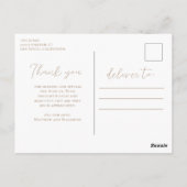 Carte Postale Sunset Beach Wedding Thank you Postcard (Dos)
