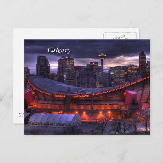 Carte postale Sunset Calgary Downtown (Devant / Derrière)