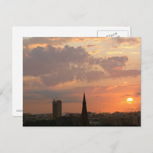 Carte Postale Sunset Cambridge (Devant / Derrière)